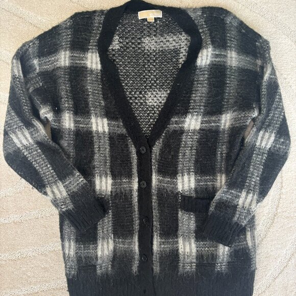 Michael Kors Plaid Cardigan - Picture 1 of 3